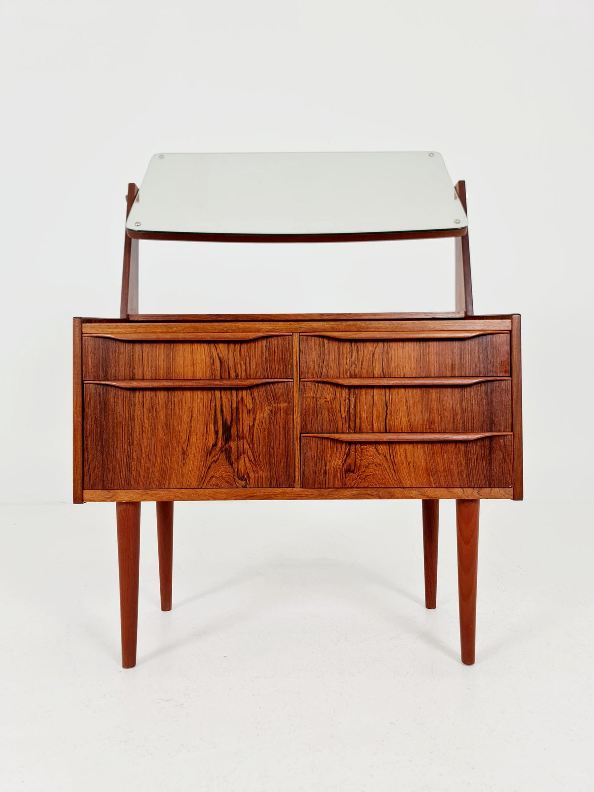 Mid Century Modern Danish Rosewood vanity table/ make up by Cs Odense Furniture, 1960s