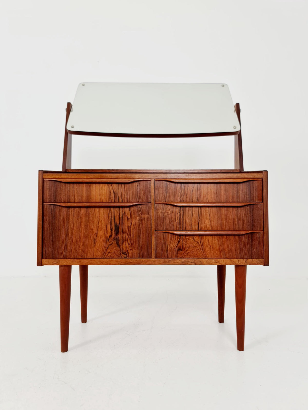 Mid Century Modern Danish Rosewood vanity table/ make up by Cs Odense Furniture, 1960s