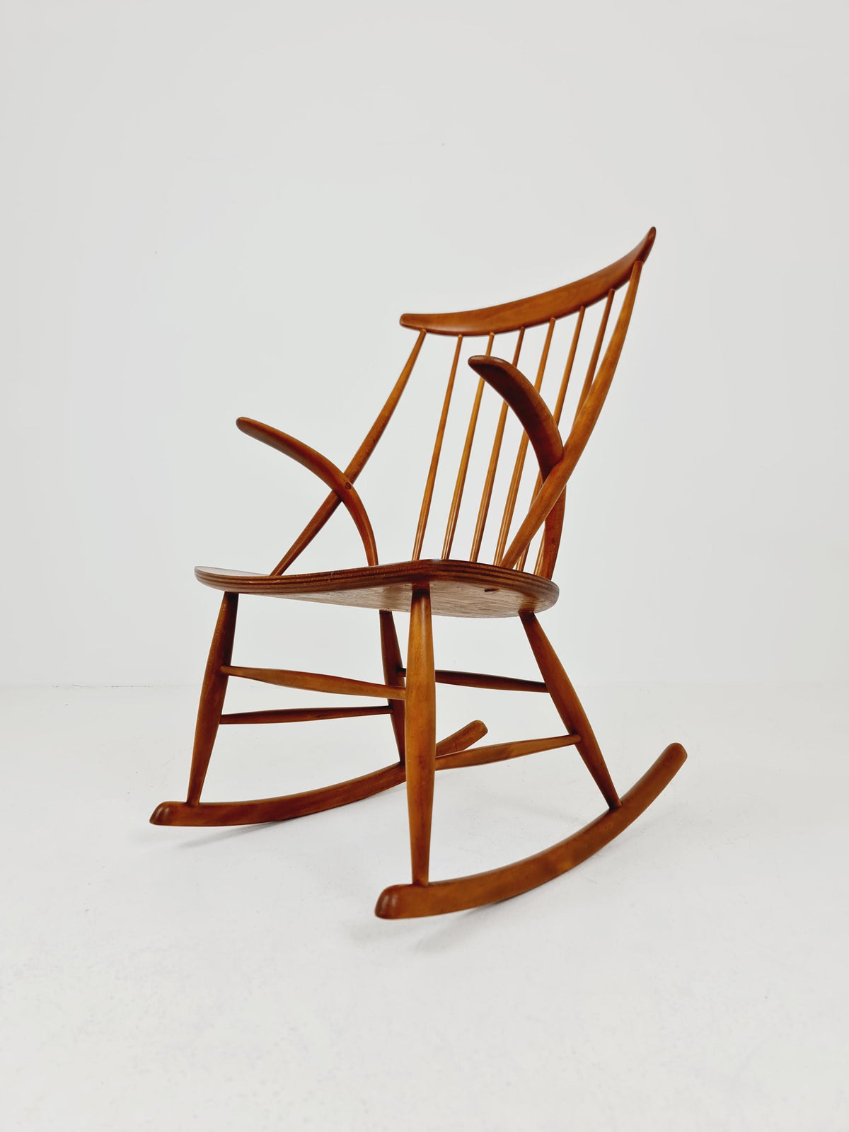Mid century Scandinavian Rocking Chair by Illum Wikkelso For N.Eilersen , 1960s