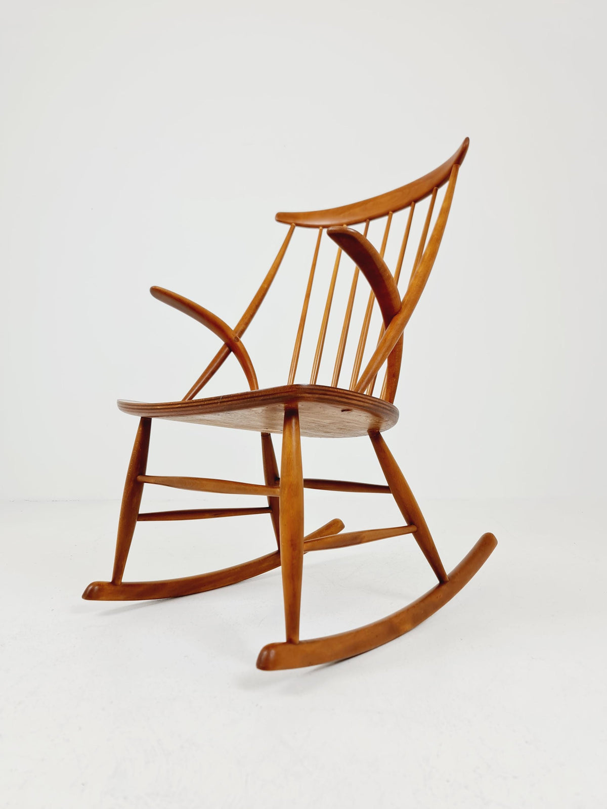 Mid century Scandinavian Rocking Chair by Illum Wikkelso For N.Eilersen , 1960s
