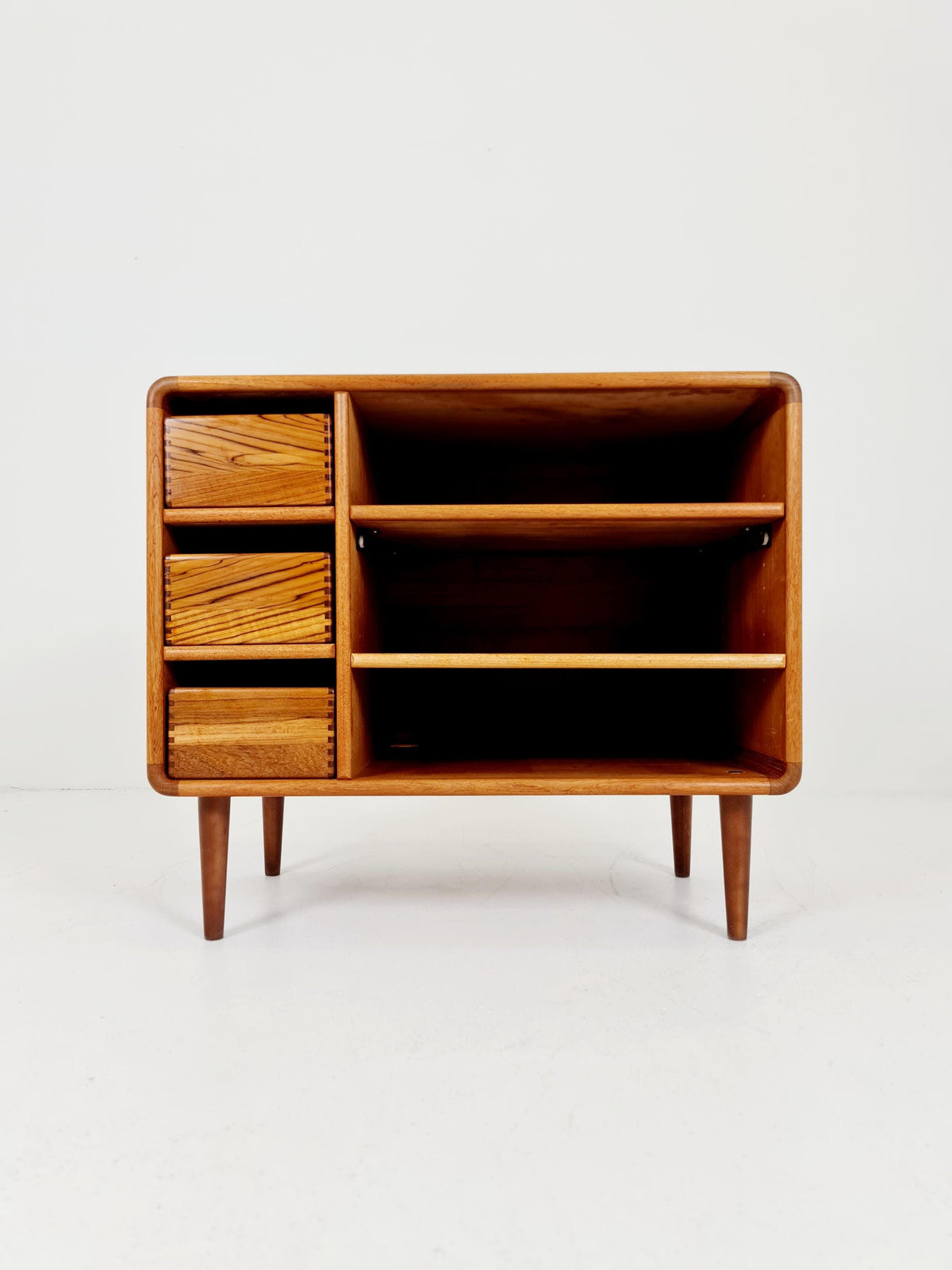 Mid century Solid Danish teak hallway cabinet, Record cabinet By Dyrlund 1960s