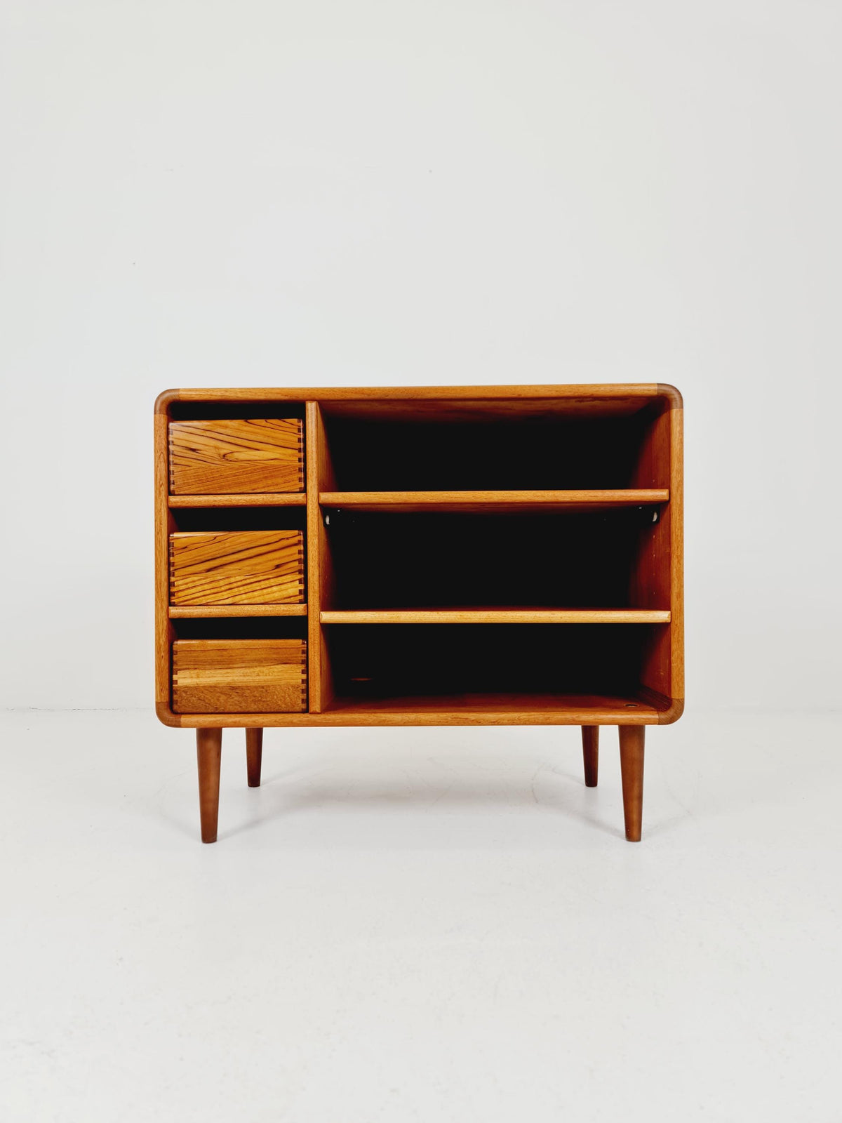 Mid century Solid Danish teak hallway cabinet, Record cabinet By Dyrlund 1960s