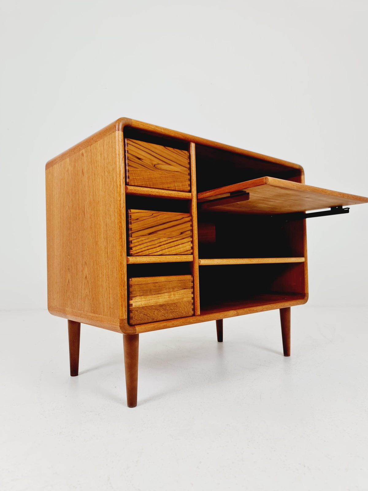 Mid century Solid Danish teak hallway cabinet, Record cabinet By Dyrlund 1960s