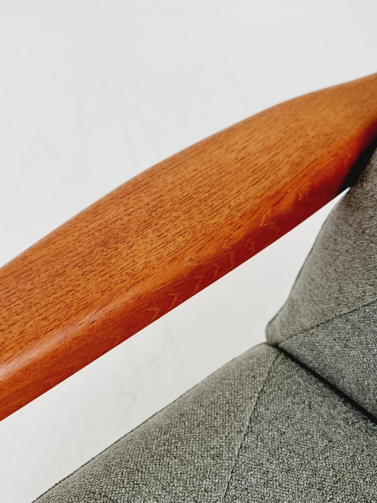 Mid century teak easy lounge chairs With Ottoman by EMC Möbelfabrik , 1970s
