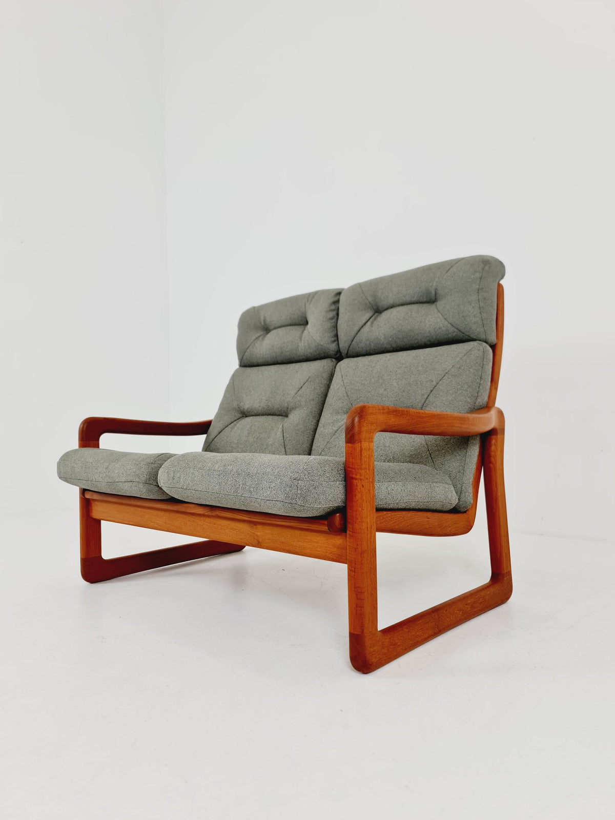 Mid century teak 2-Seater Sofa by EMC Möbelfabrik , 1970s