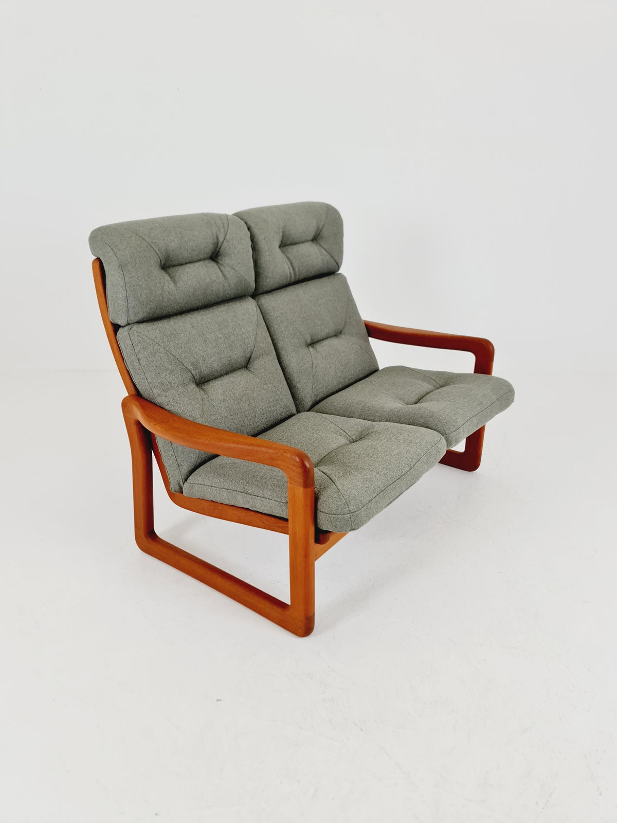 Mid century teak 2-Seater Sofa by EMC Möbelfabrik , 1970s