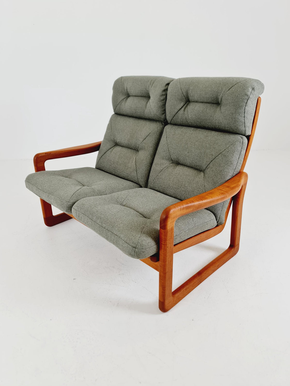 Mid century teak 2-Seater Sofa by EMC Möbelfabrik , 1970s
