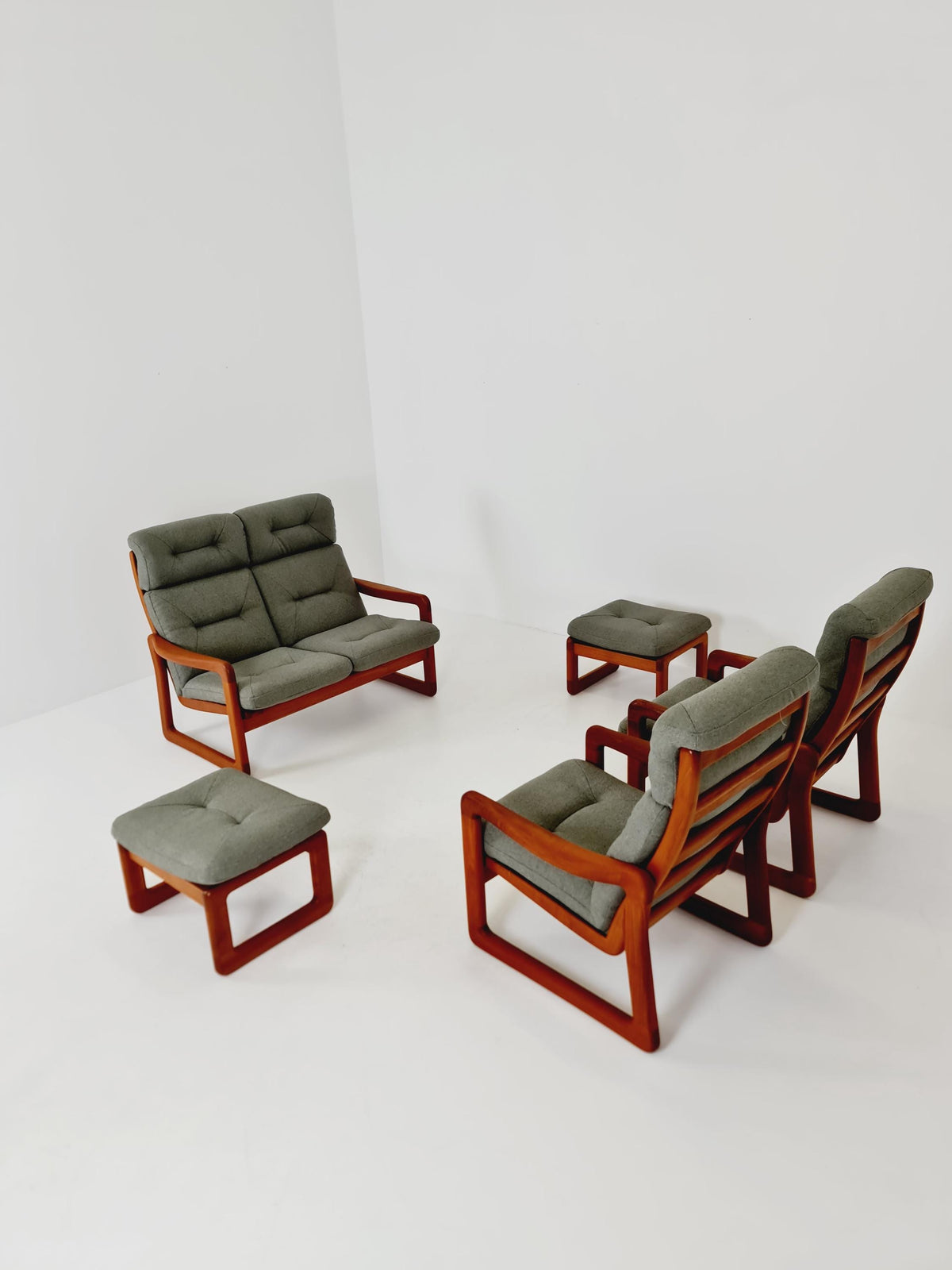 Mid century teak 2-Seater Sofa by EMC Möbelfabrik , 1970s