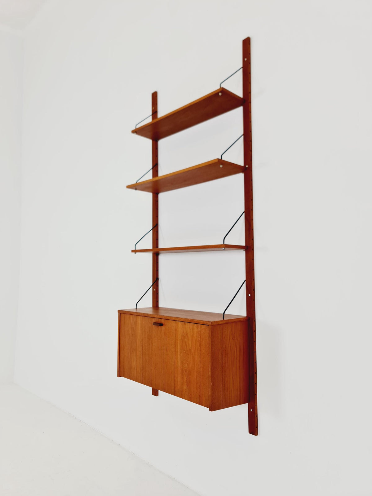 Mid century Danish Teak Wall Unit with Bar Cabinet , Denmark, 1960s