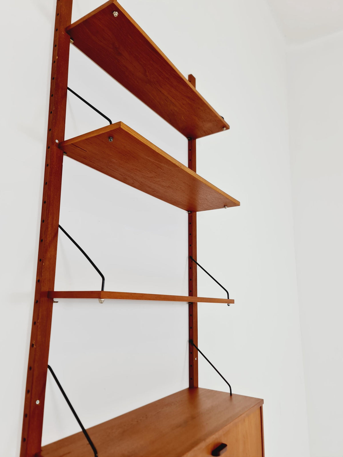 Mid century Danish Teak Wall Unit with Bar Cabinet , Denmark, 1960s