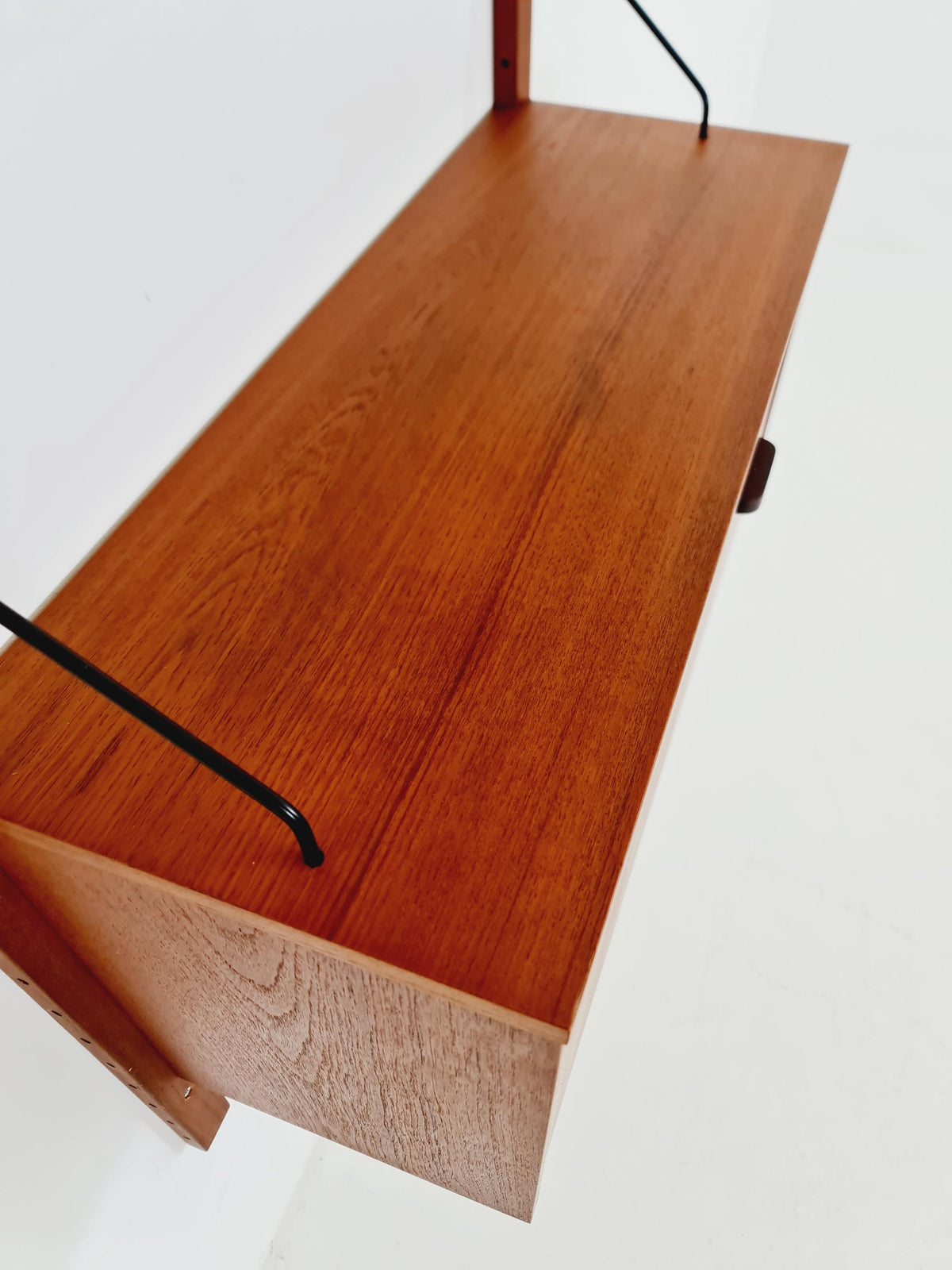 Mid century Danish Teak Wall Unit with Bar Cabinet , Denmark, 1960s