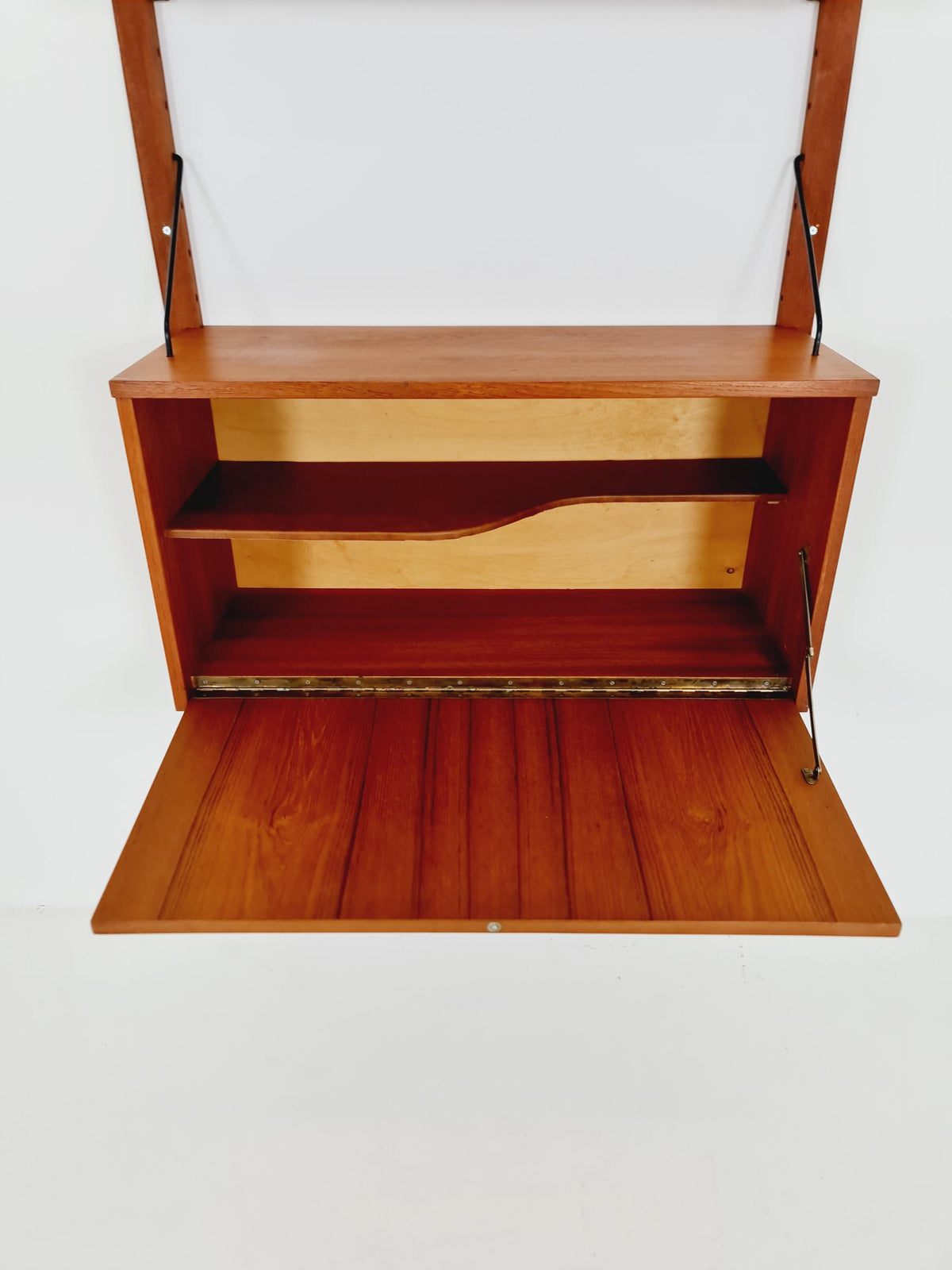 Mid century Danish Teak Wall Unit with Bar Cabinet , Denmark, 1960s