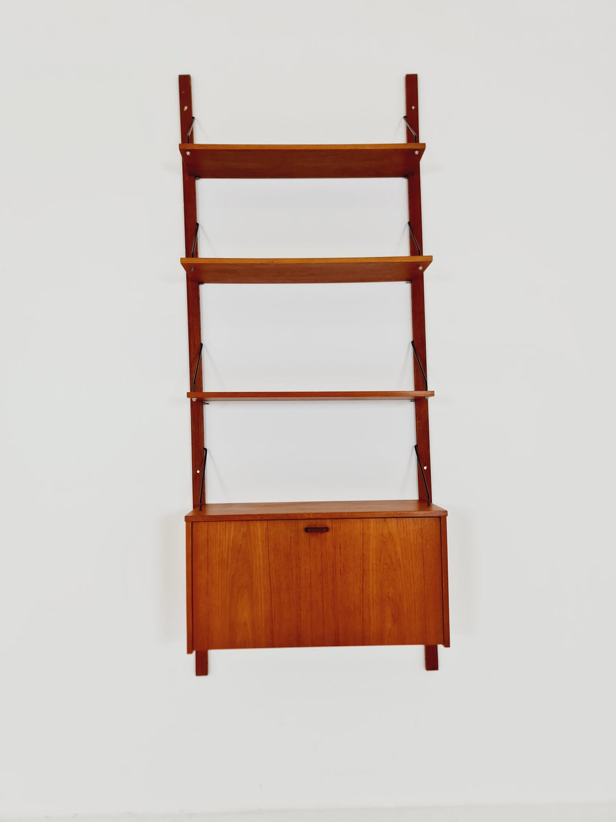 Mid century Danish Teak Wall Unit with Bar Cabinet , Denmark, 1960s