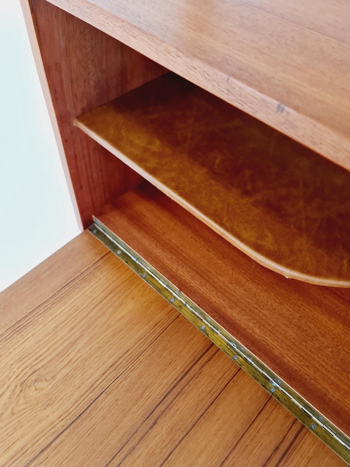Mid century Danish Teak Wall Unit with Bar Cabinet , Denmark, 1960s