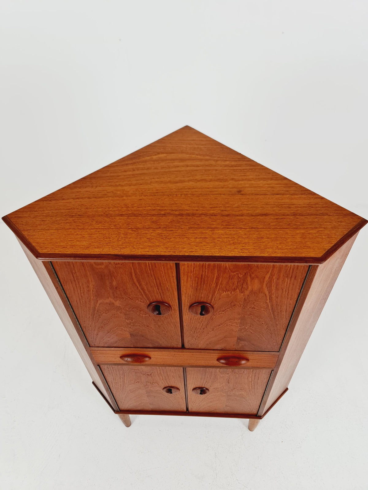 Mid Century Modern danish Drniks corner cabinet teak 1960s