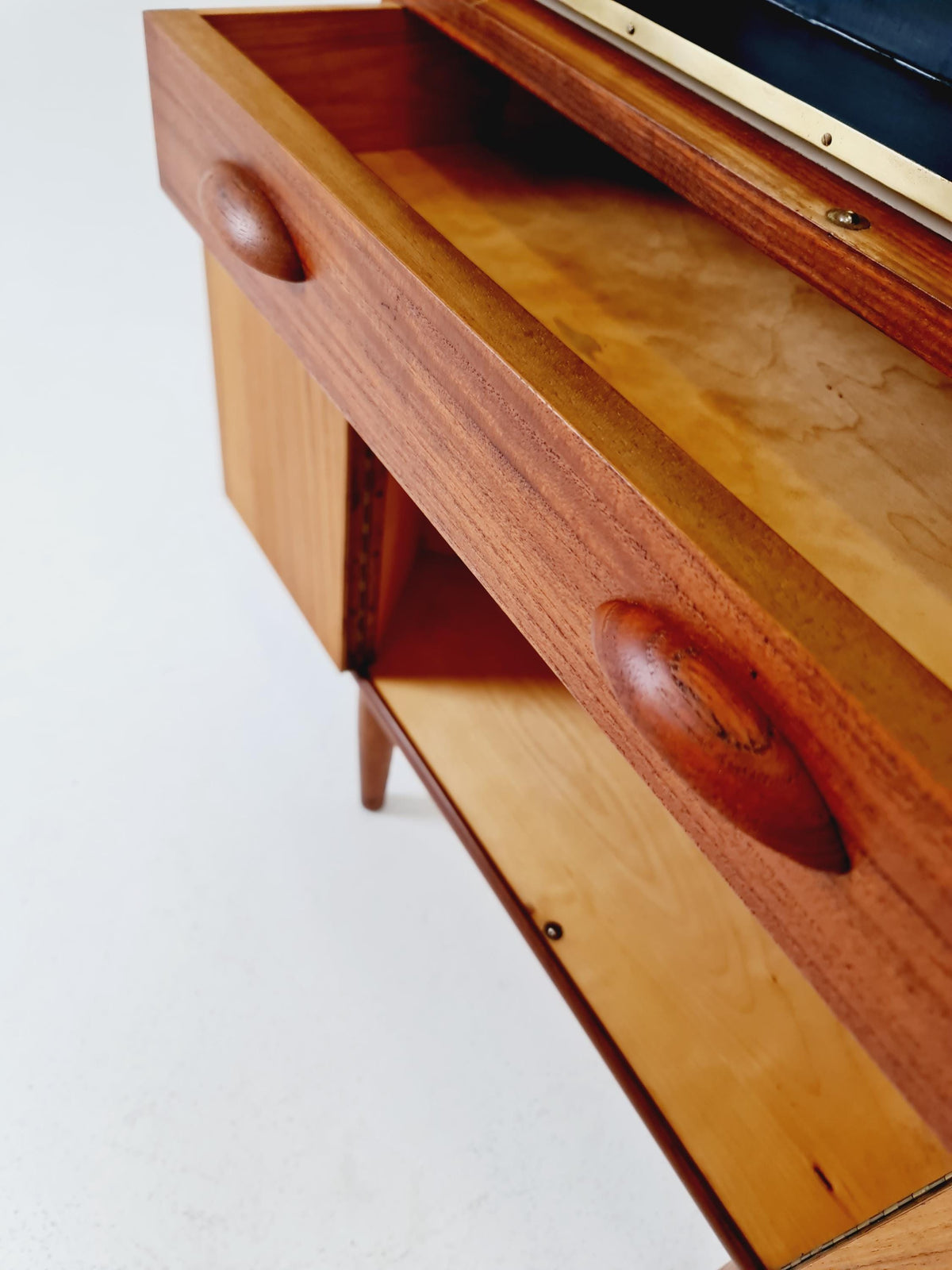 Mid Century Modern danish Drniks corner cabinet teak 1960s