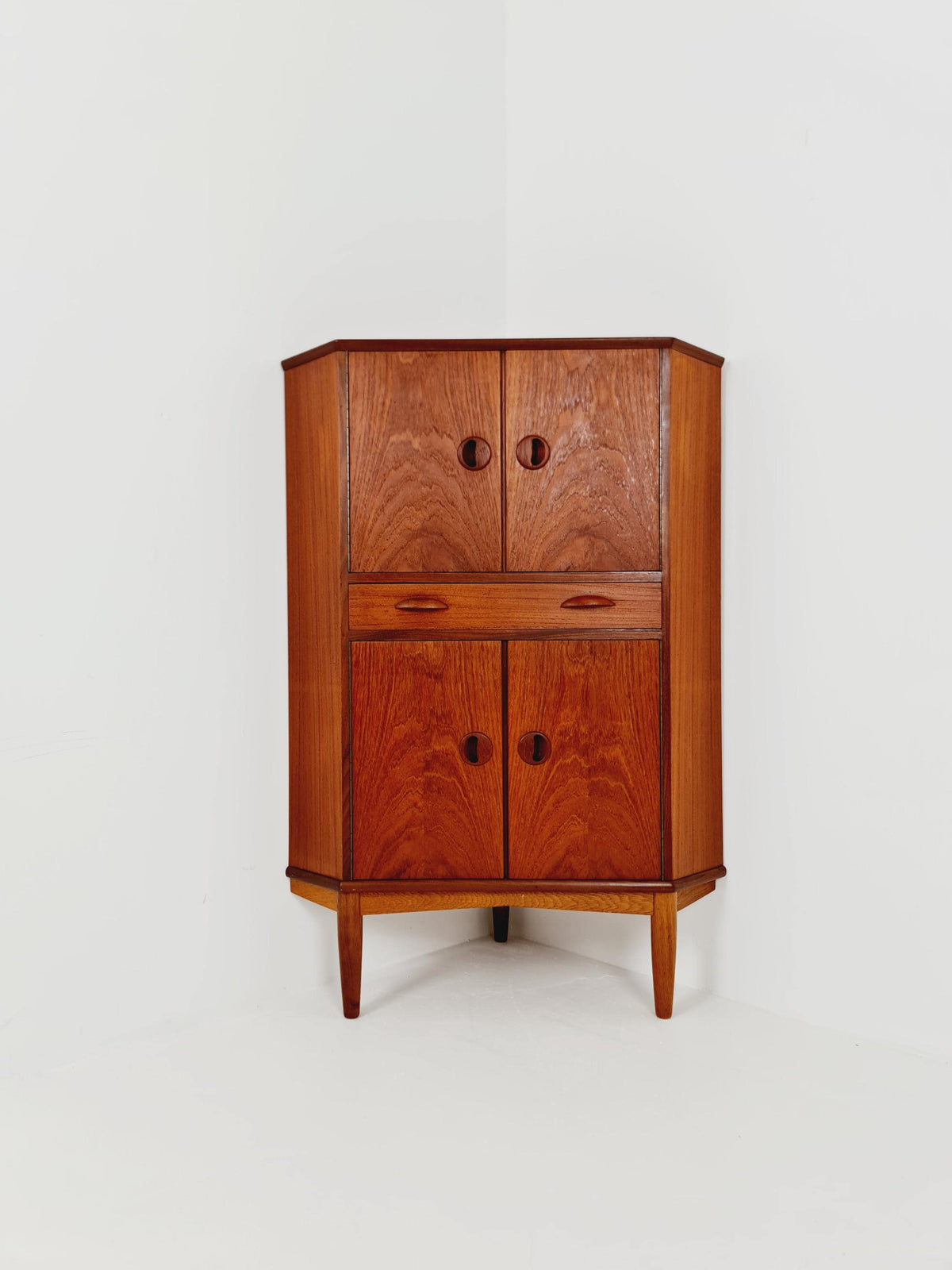 Mid Century Modern danish Drniks corner cabinet teak 1960s