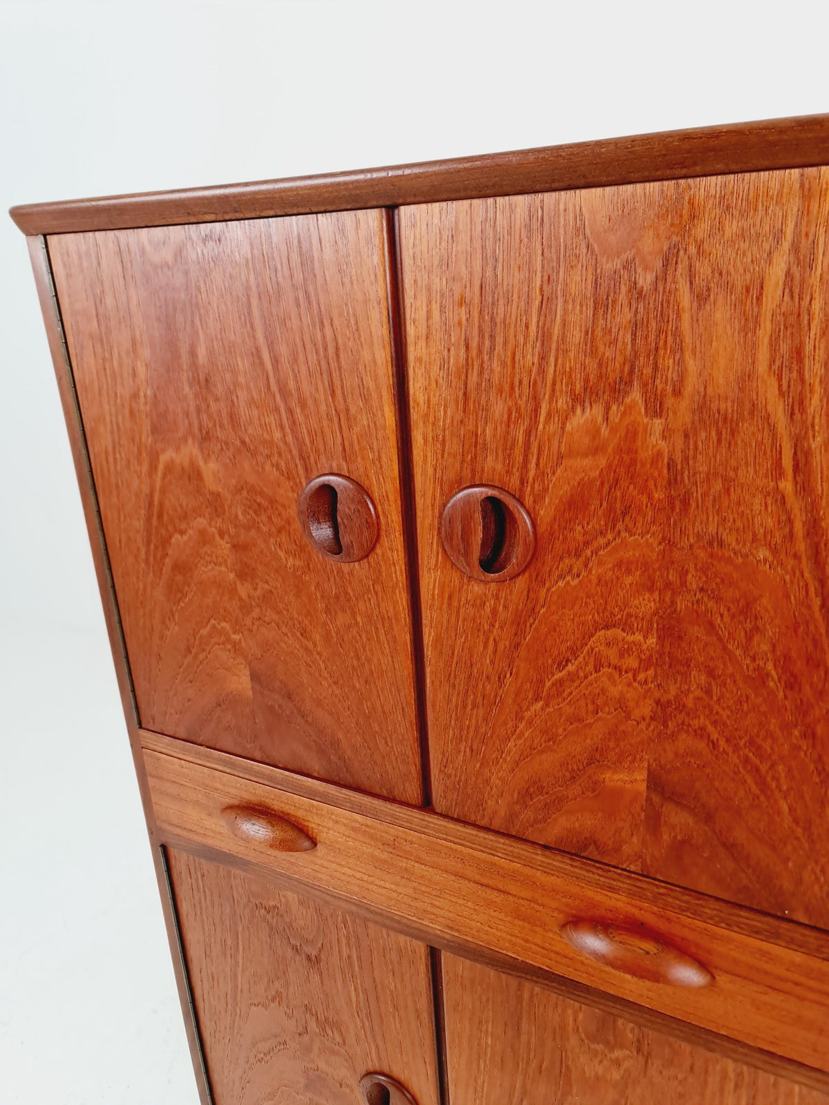 Mid Century Modern danish Drniks corner cabinet teak 1960s