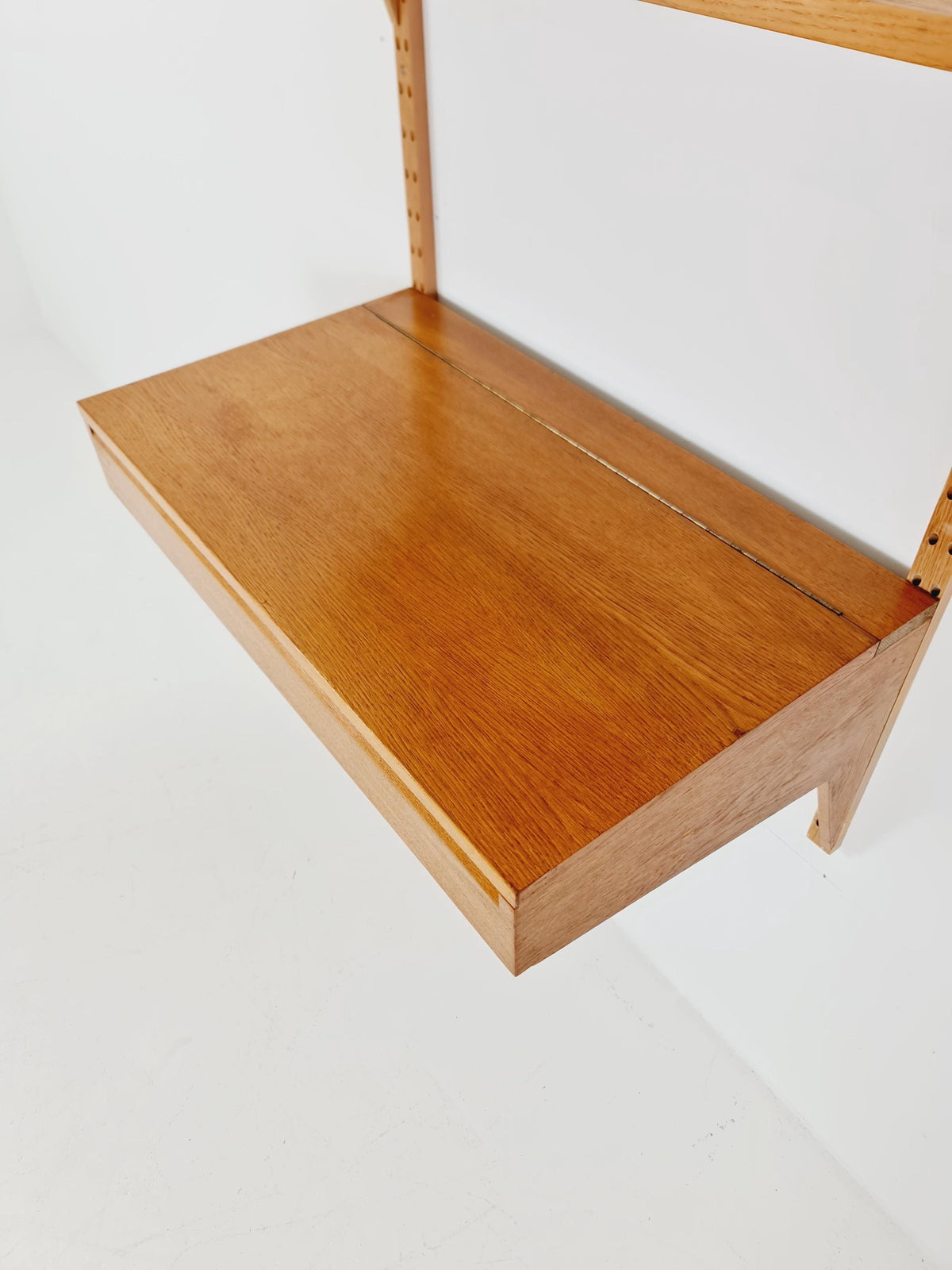 Midcentury Danish Oak Shelving Unit With Desk by Poul Cadovius, 1960s