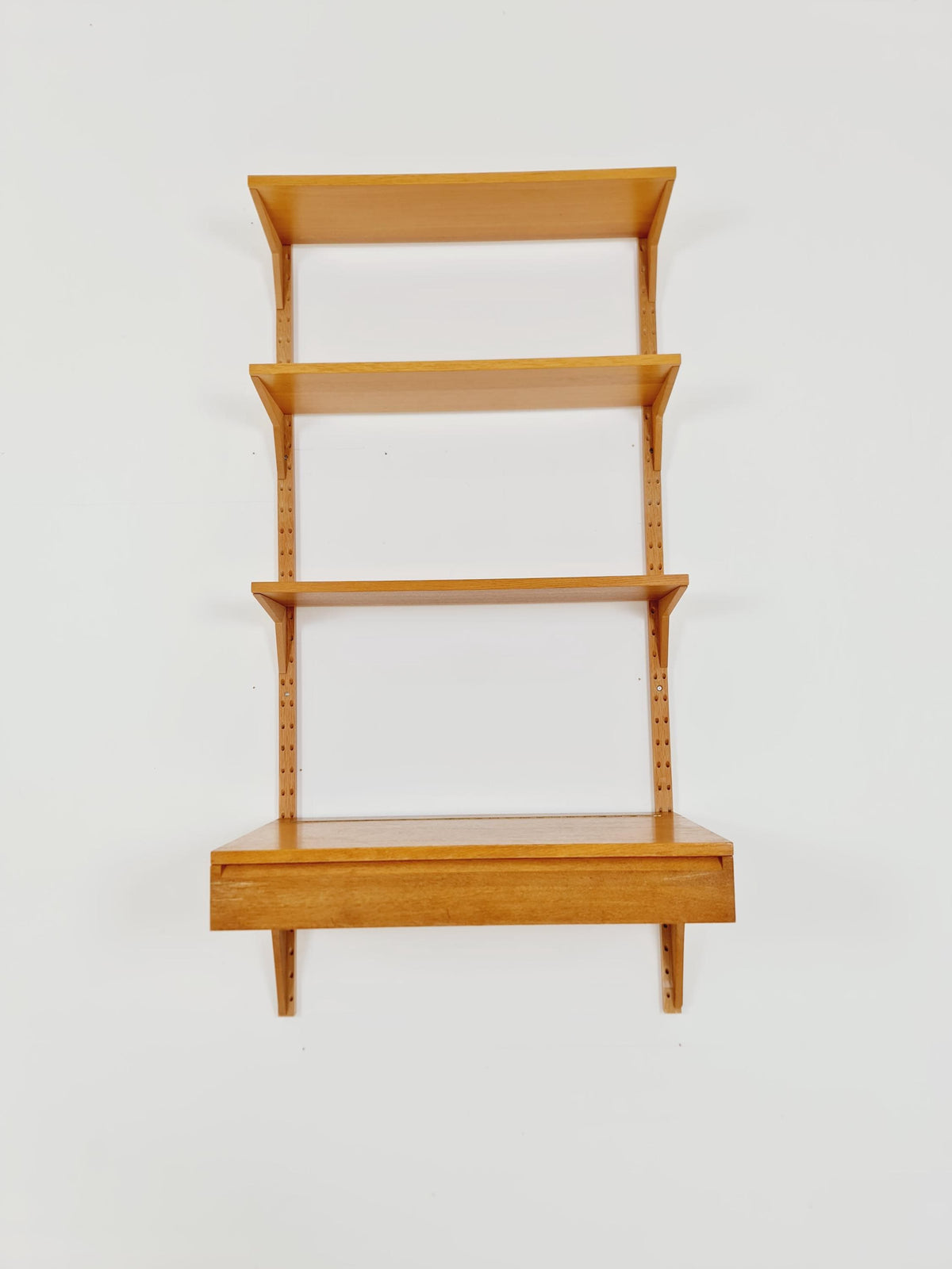 Midcentury Danish Oak Shelving Unit With Desk by Poul Cadovius, 1960s