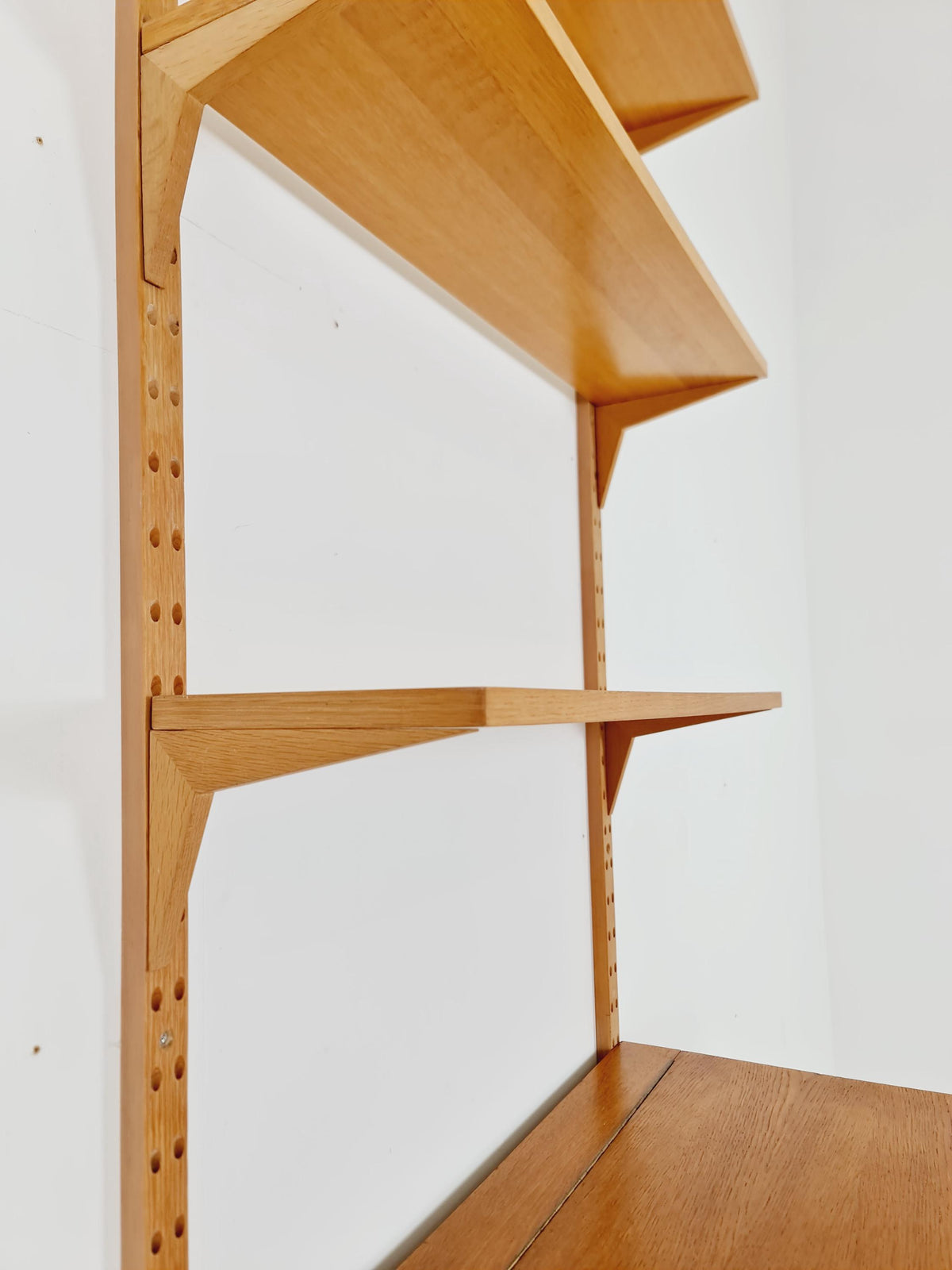 Midcentury Danish Oak Shelving Unit With Desk by Poul Cadovius, 1960s