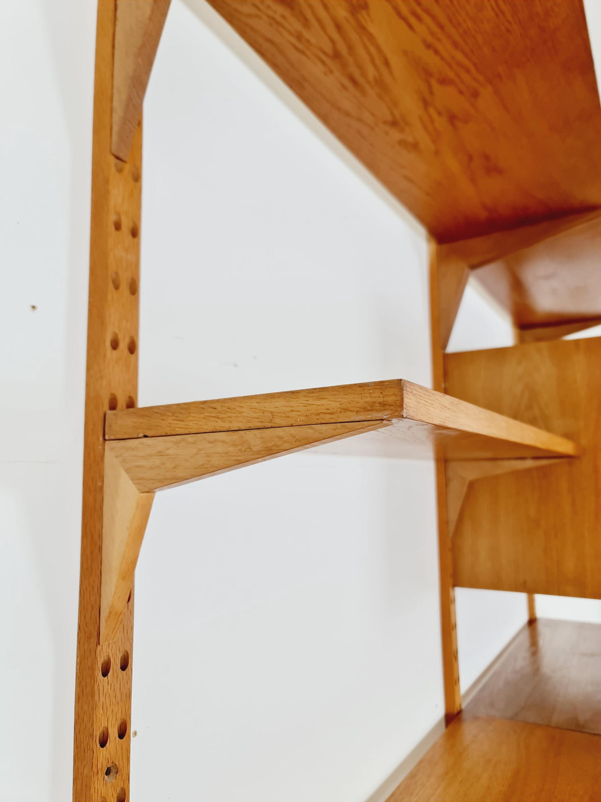 Big Mid century Danish Oak Wall Unit with 3 cabinets by Poul Cadovius for Cado, Denmark, 1960s