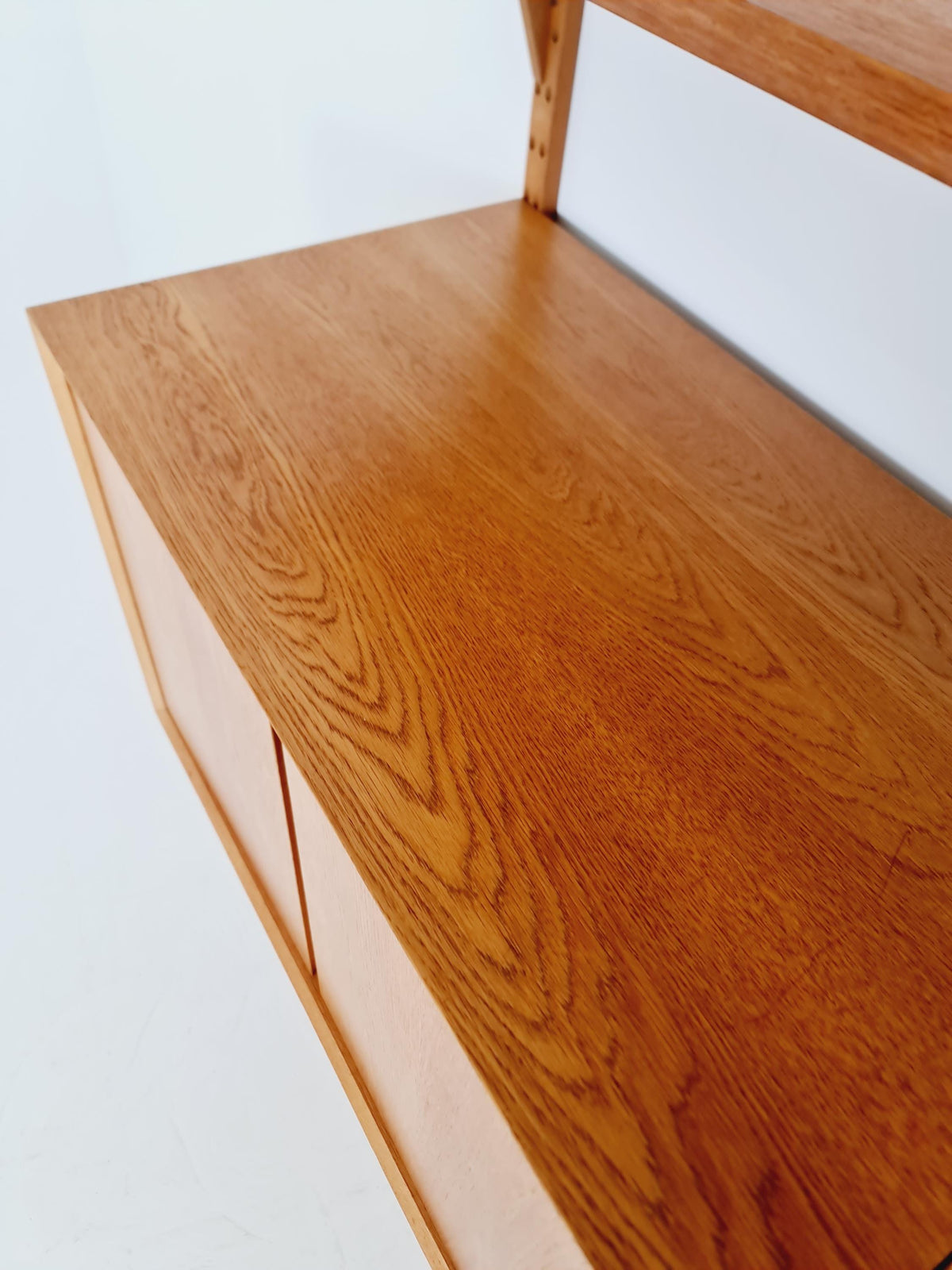 Big Mid century Danish Oak Wall Unit with 3 cabinets by Poul Cadovius for Cado, Denmark, 1960s