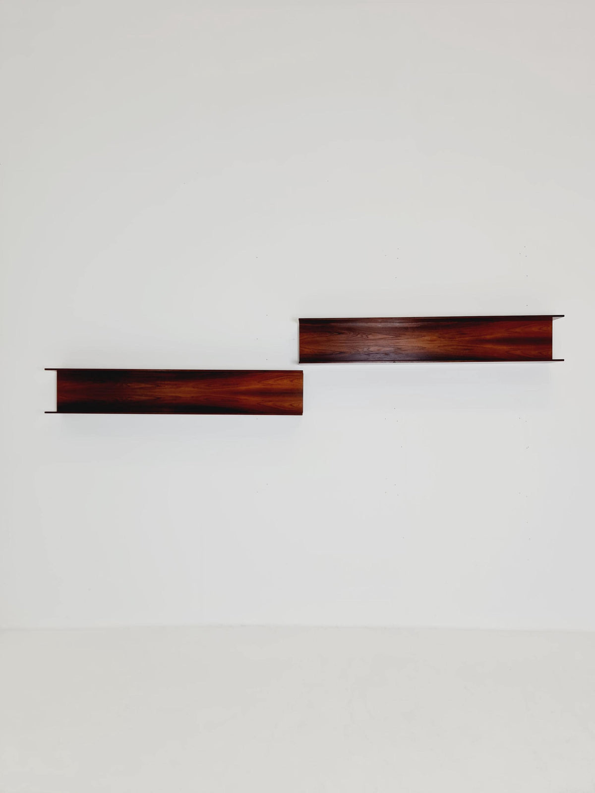 Long Rosewood German Wilheilm Renz for Walter Renz hanging shelf, 1960s