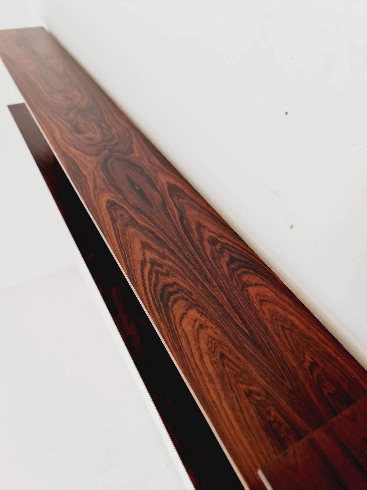 Long Rosewood German Wilheilm Renz for Walter Renz hanging shelf, 1960s