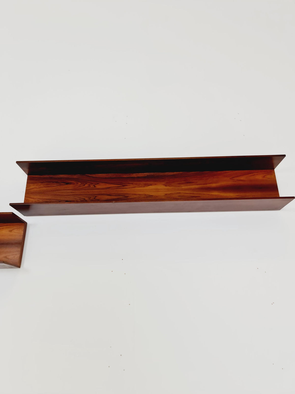 Long Rosewood German Wilheilm Renz for Walter Renz hanging shelf, 1960s
