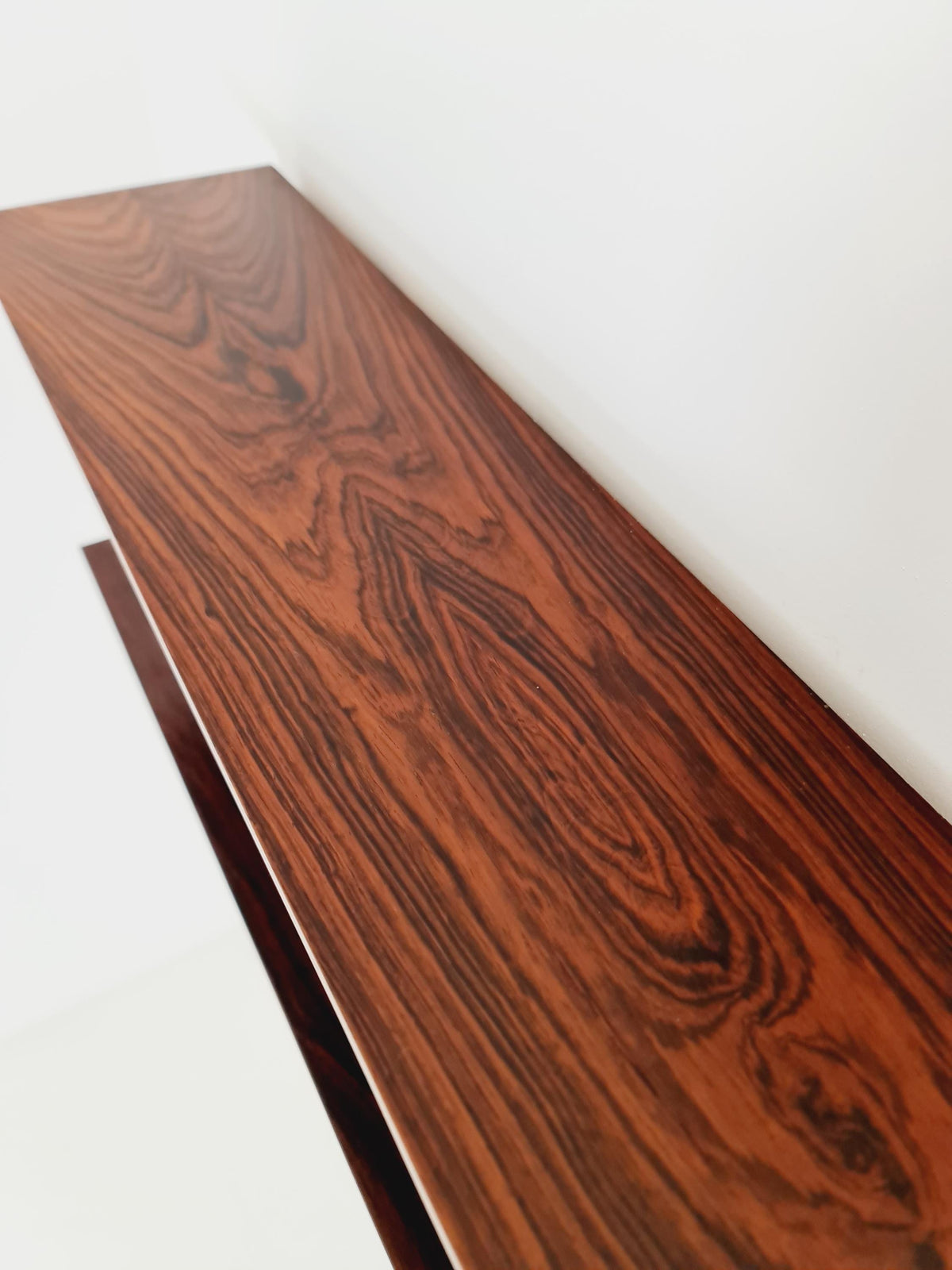 Long Rosewood German Wilheilm Renz for Walter Renz hanging shelf, 1960s