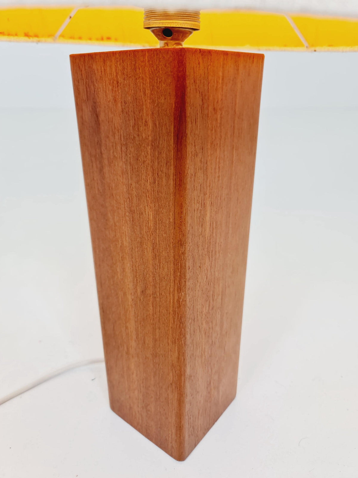 Mid century solid teak table lamp 1960s