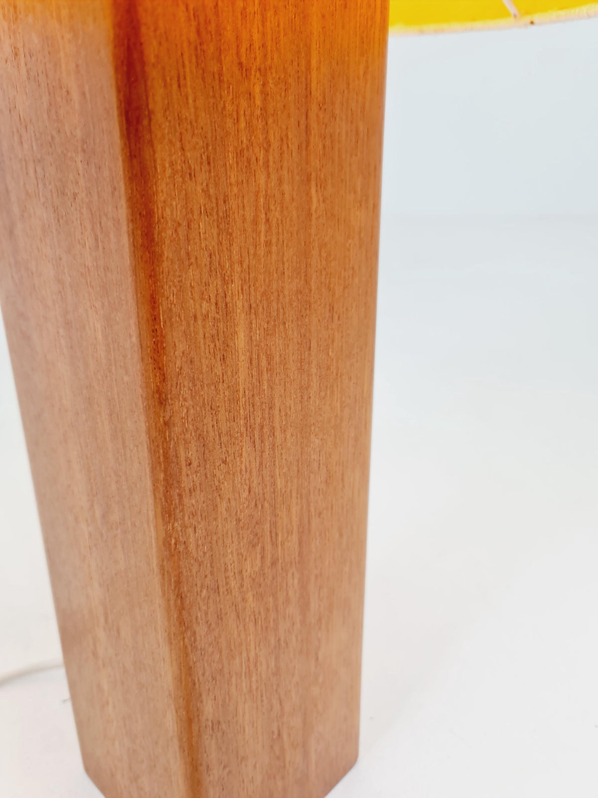 Mid century solid teak table lamp 1960s