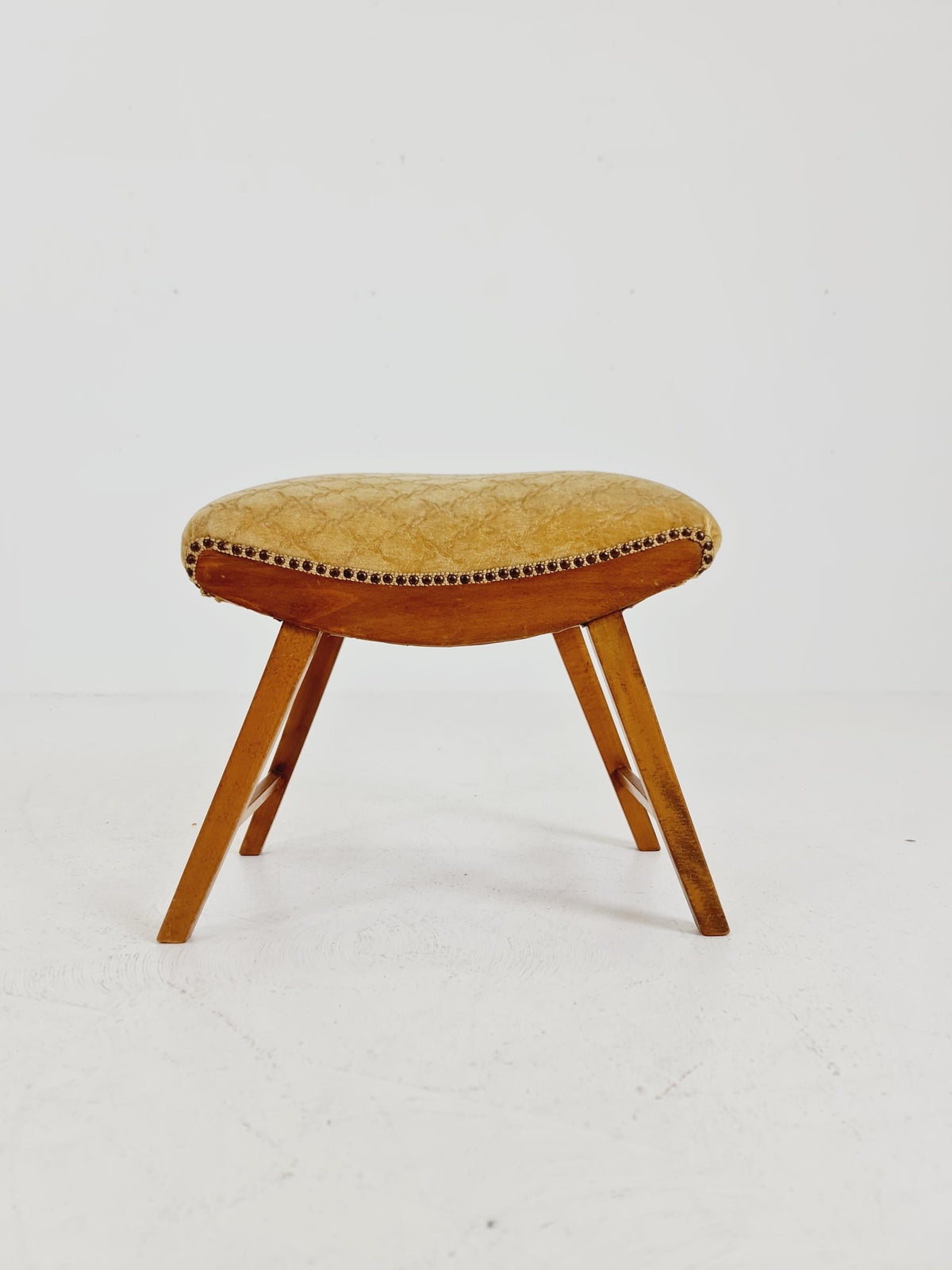 Mid century modern German ottoman/footstool make up stool from the 50s