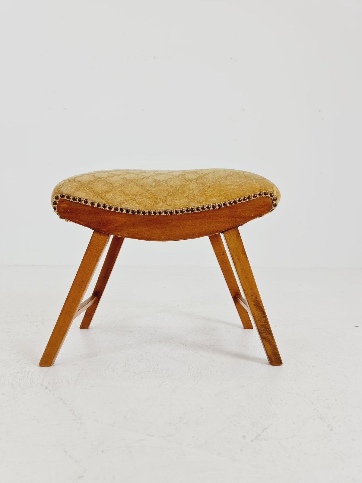 Mid century modern German ottoman/footstool make up stool from the 50s