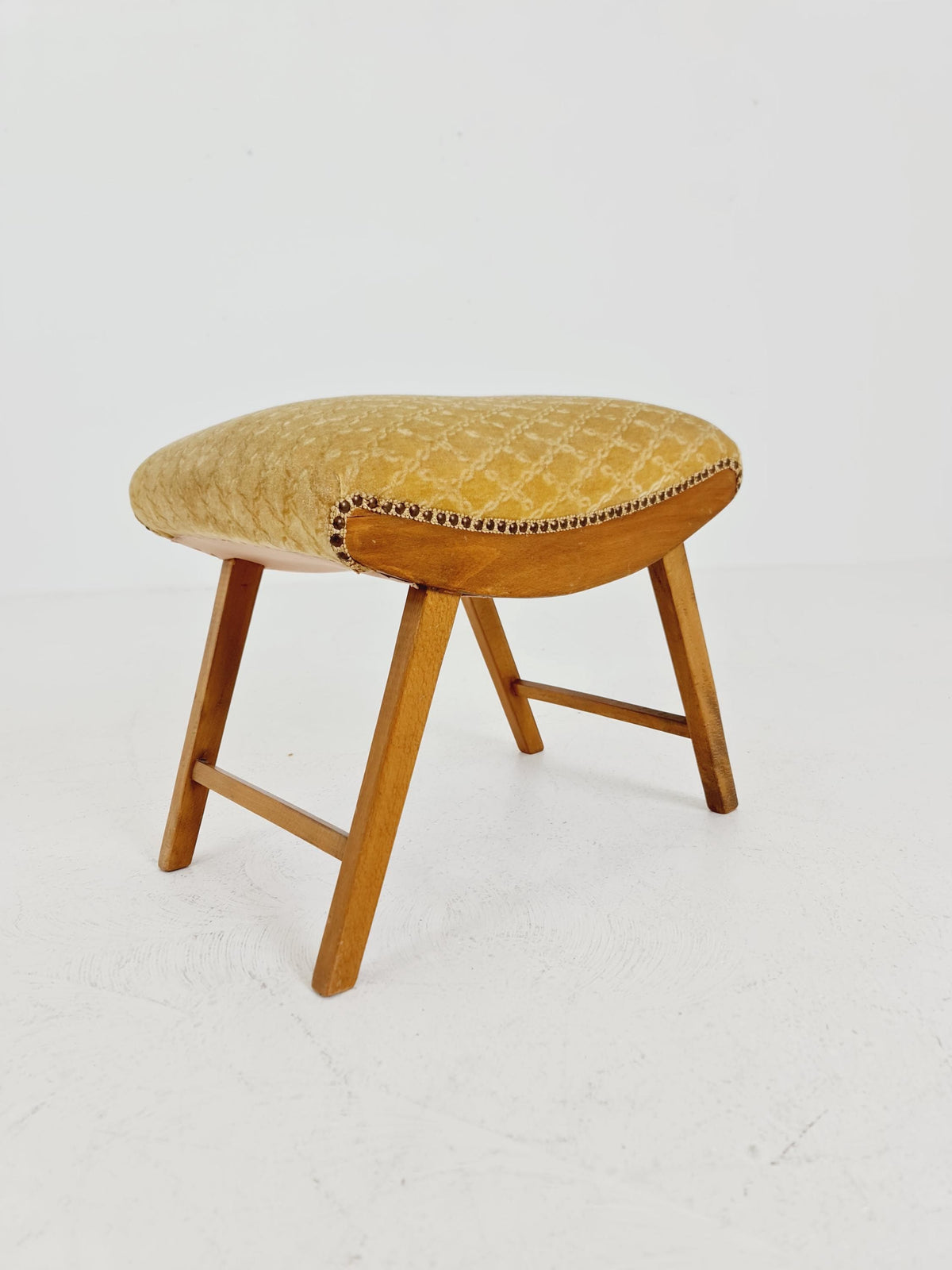 Mid century modern German ottoman/footstool make up stool from the 50s