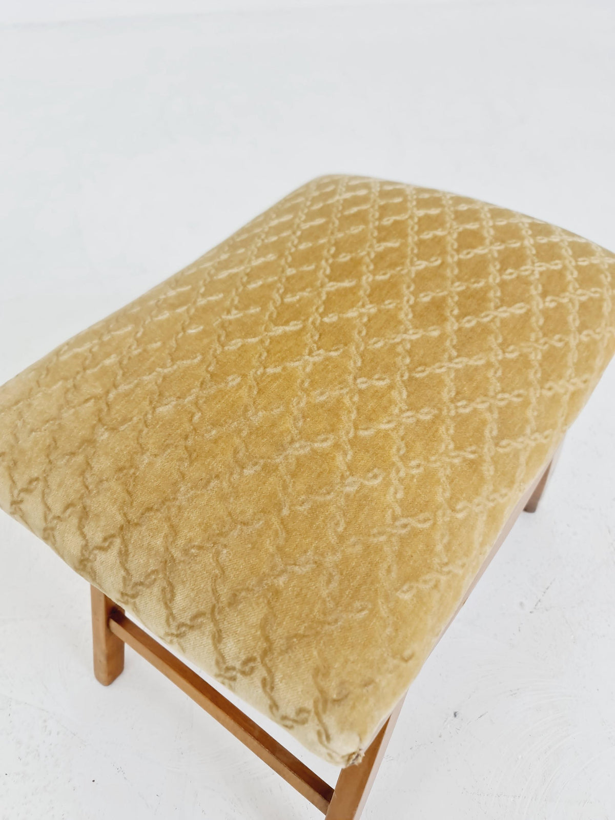 Mid century modern German ottoman/footstool make up stool from the 50s