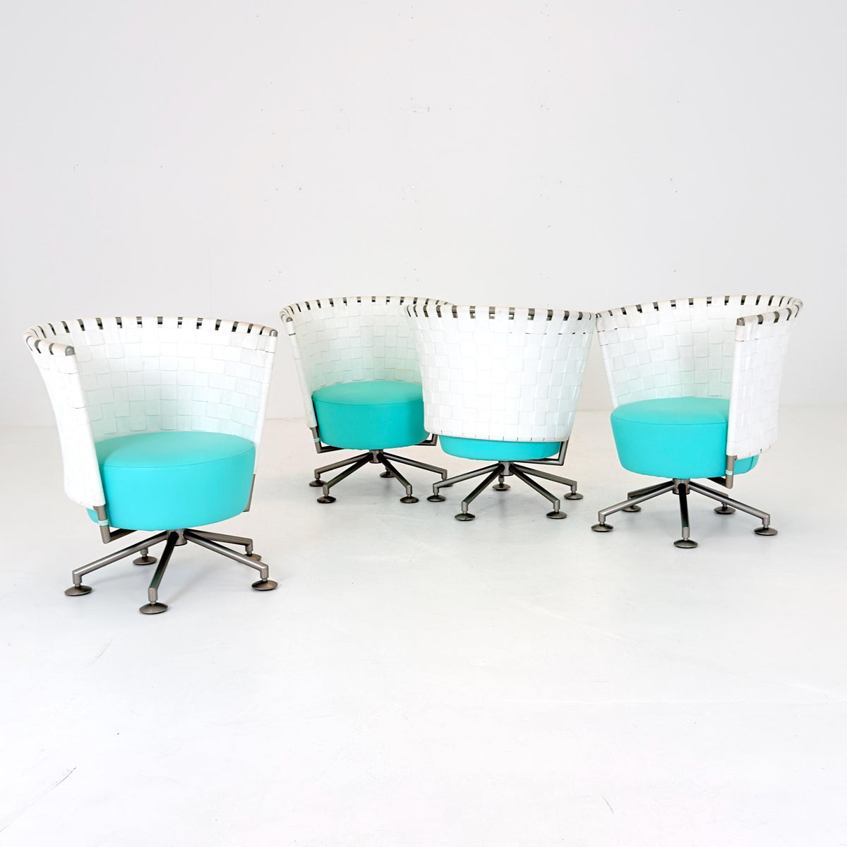 Set of 4 Mid century modern Peter Maly Circus Lounge Chairs for COR Germany, 1990s