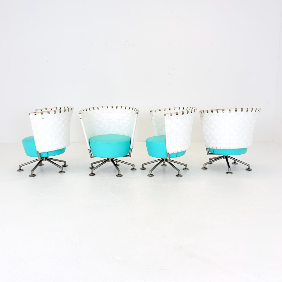 Set of 4 Mid century modern Peter Maly Circus Lounge Chairs for COR Germany, 1990s