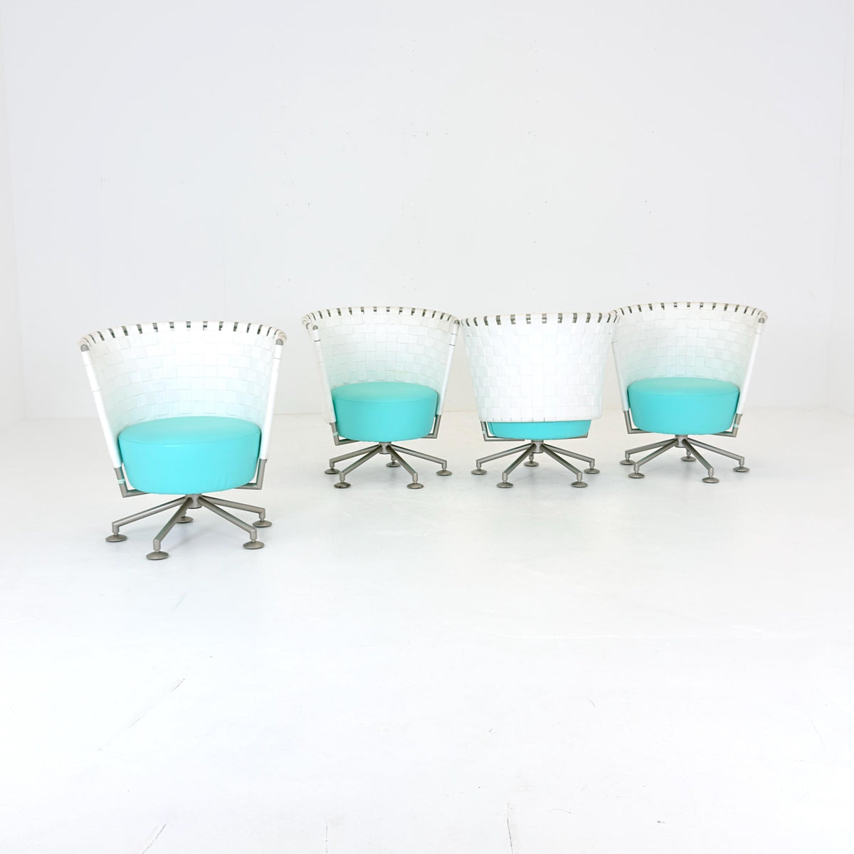 Set of 4 Mid century modern Peter Maly Circus Lounge Chairs for COR Germany, 1990s