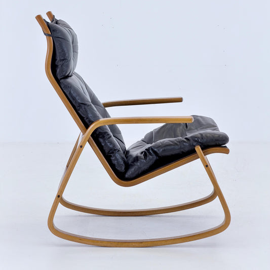Rare Mid-Century Scandinavian Rocking Chair by Ingmar Relling for Westnofa, Norway, 1970s