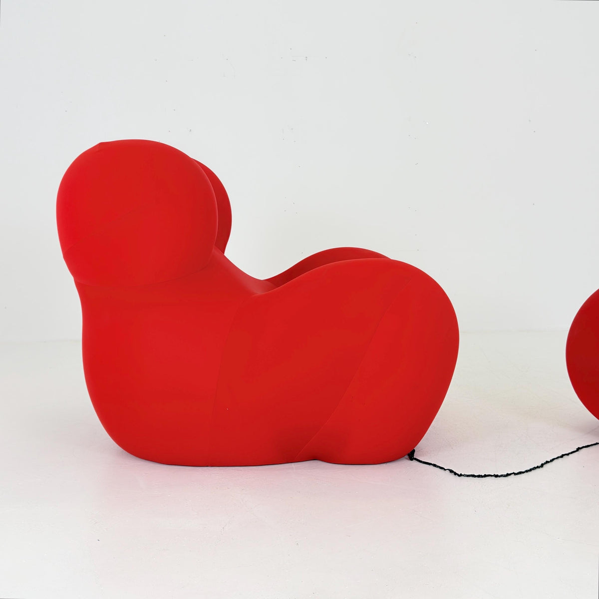 Mid century Up5 La Mamma lounge chair & Up6 Ottoman by Gaetano Pesce for B B Italia, 1980s, Italy