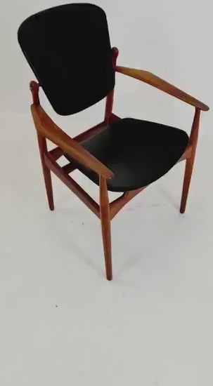 Danish teak and leather chair by Arne Vodder for France & Daverkosen, 1960s