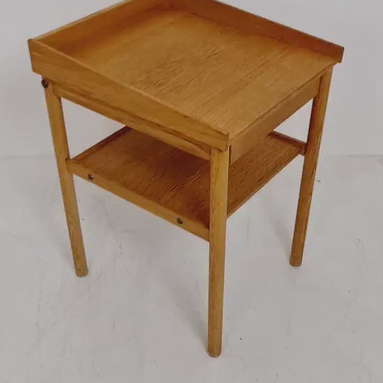 Midcentury Scandinavian oak Vintage Side table/ Bedside table, 1960s