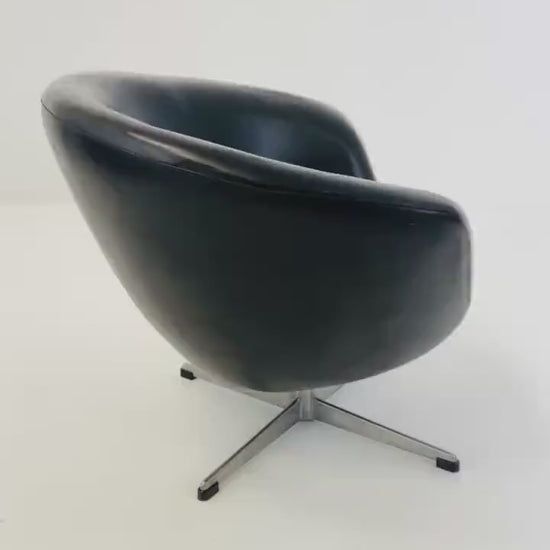 1 of 2 Mid Century Swivel ‘Pod’ Armchair by Overman Sweden, 1960s