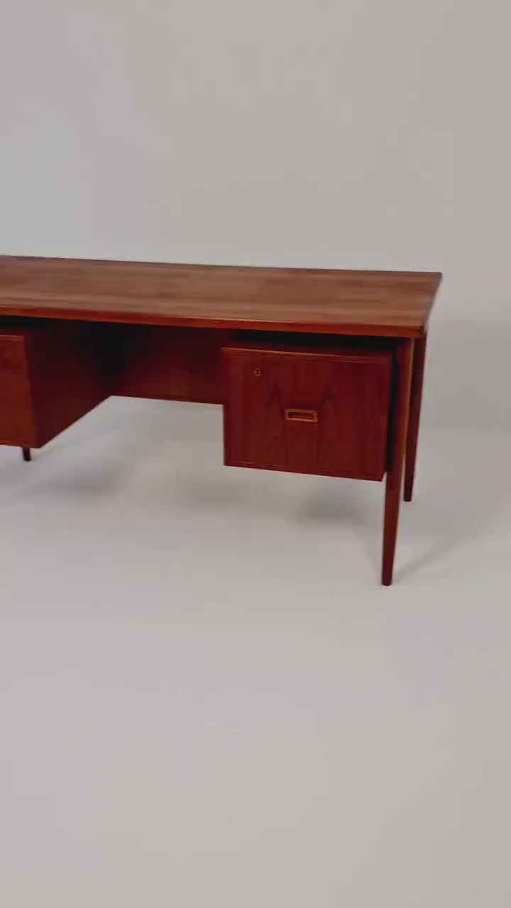 Danish teak desk, model Executive Desk by Ib Kofod Larsen, 1960s