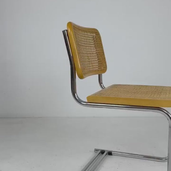 Mid century B32 Cesca Chair designed by Marcel Breuer, 1970s Italy