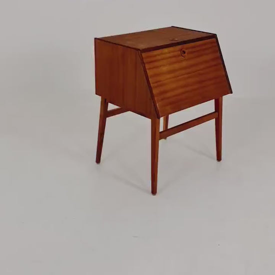 Mid century Swedish Mahagnoy Cutlery Cabinet without Cutlery Set by Stig Bolaget, Malmö, 1960s