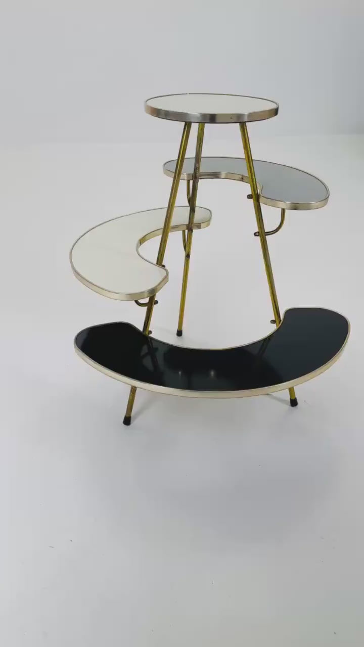 Rare Mid century  brass German vintage flower table By Else Möbel, 1960s