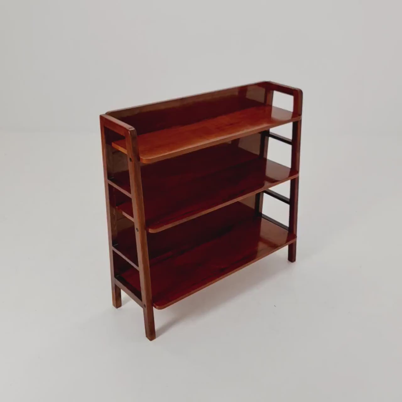 Free standing shelf-system, walnut Germany, 1950s